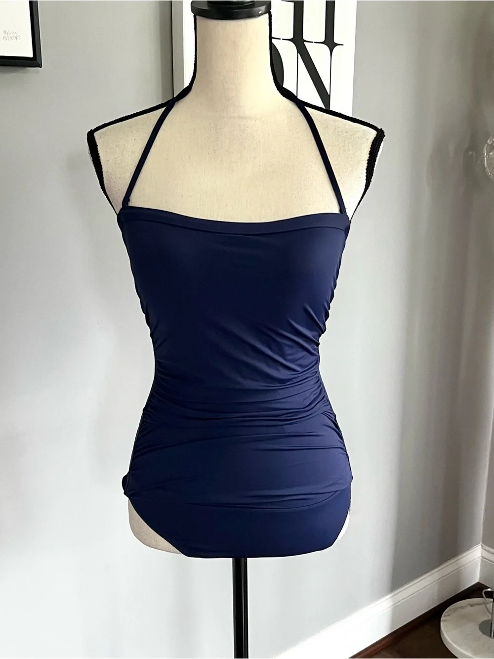 Tommy Bahama Pearl Shirred Bandeau One Piece Swimsuit - Picture 3 of 10